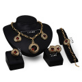 Vintage Rubin Rot Runde Kristall Schmuck Sets (C-XSST0022)